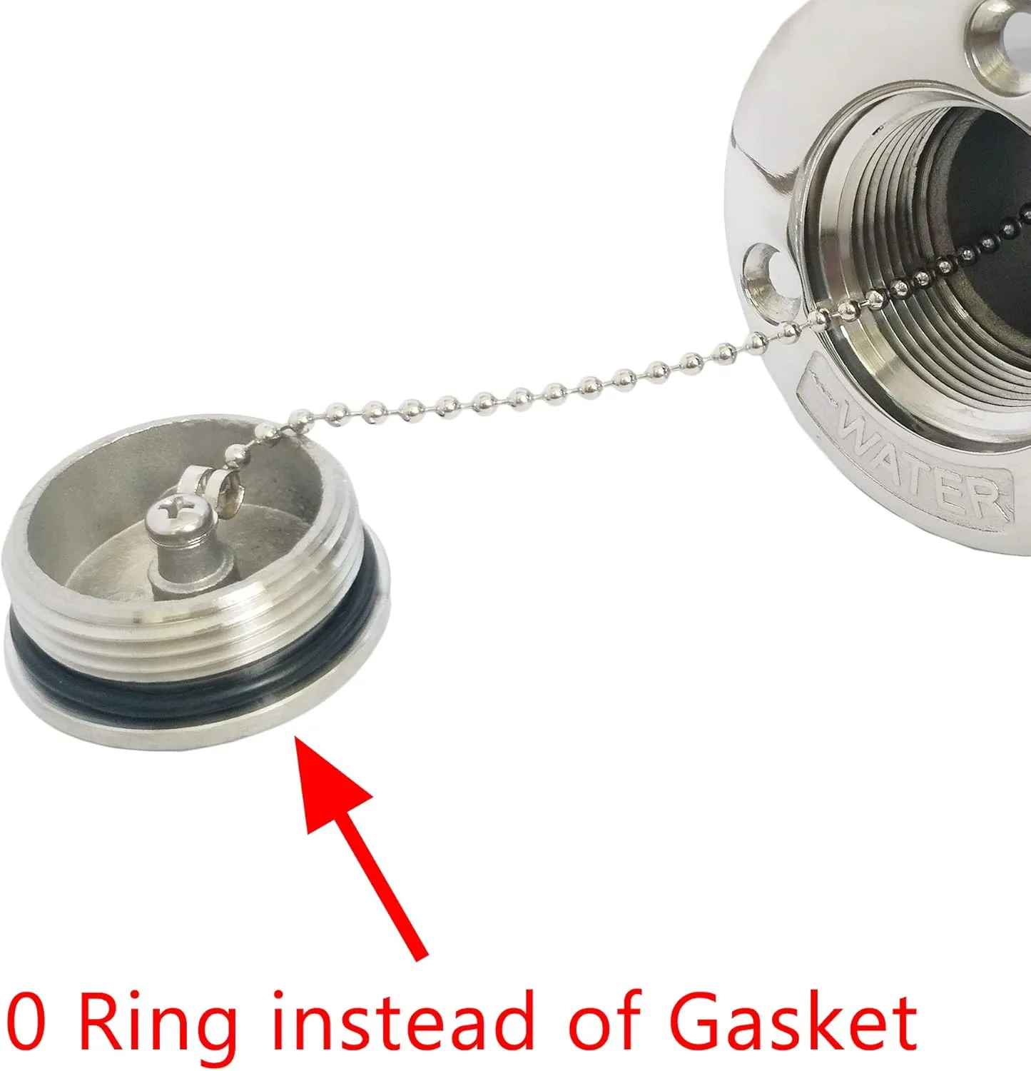 NRC&XRC New Casting 1-1/2"(38mm) Boat Deck Fill/Filler with Key Cap Marine 316 Stainless Steel Hardware for Boat Yacht Caravan