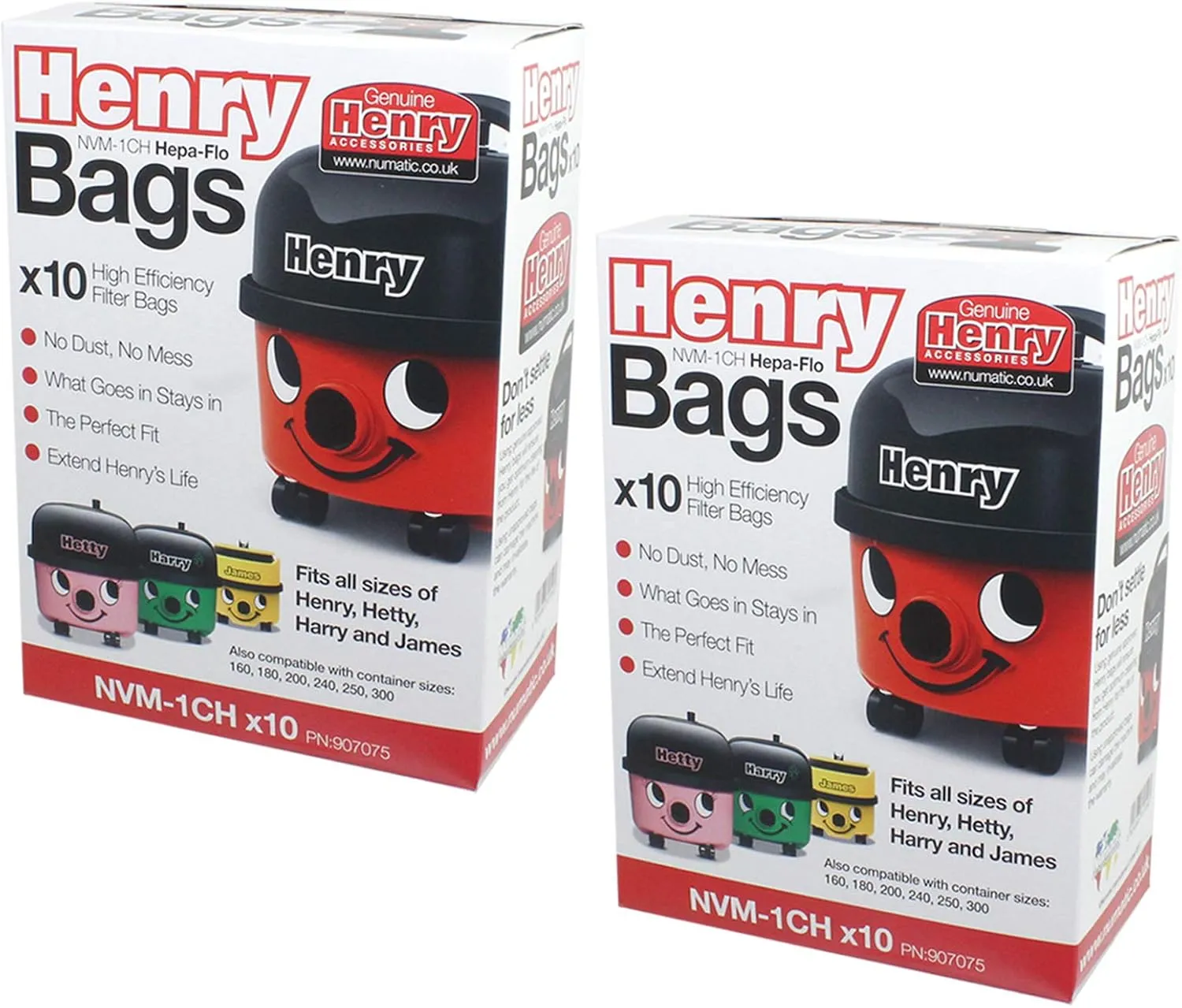 Numatic Genuine Henry Hepaflo Vacuum Bags