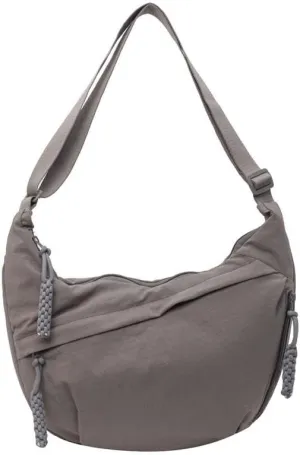 Nylon Crescent Crossbody Bag for Women Shoulder Tote Handbag Casual Sling Bag Dumpling Purse Bag for Outdoor Travel