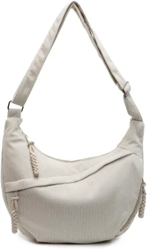 Nylon Crescent Crossbody Bag for Women Shoulder Tote Handbag Casual Sling Bag Dumpling Purse Bag for Outdoor Travel