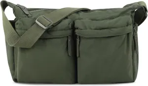 Nylon Crossbody Messenger Bag for School, Women Large Shoulder Bag Hobo Tote Bag Lightweight Computer Crossbody Bag