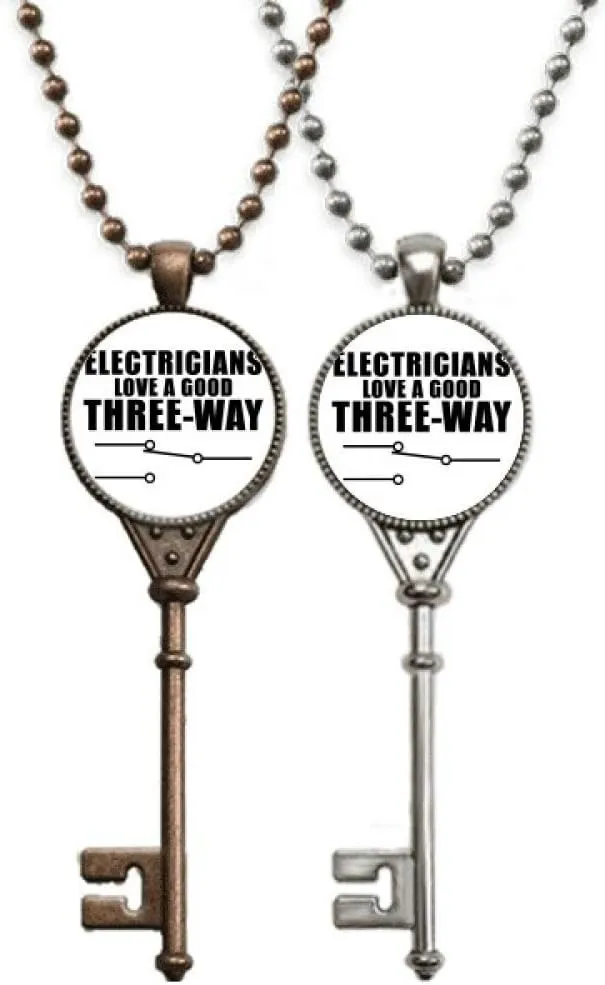 OFFbb-USA Personal Electric Switch Preferences Key Necklace Pendant Jewelry Couple Decoration