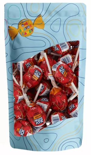 One Flavor Candy Jolly Ranchers Lollipop Lolli Pops Bulk in Resealable Bag (Cherry, Pack of 20)