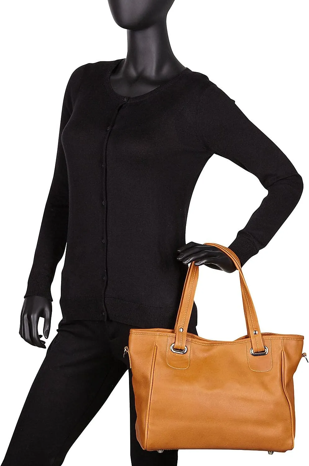 Open Tote/Cross Body Bag, Honey, One Size