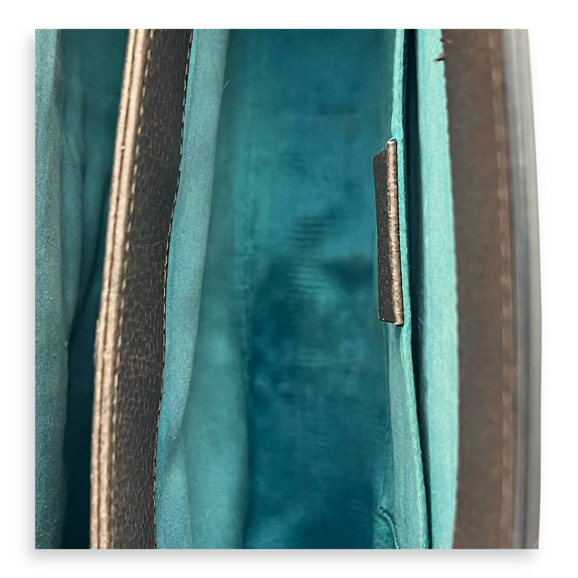 Ophidia Crossbody Bag Brown in Coated Canvas, Gold hardware