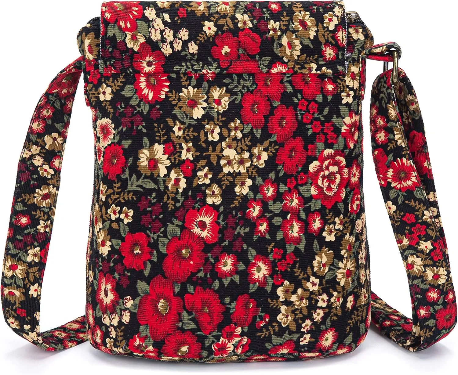 OPQRSTU Women's Retro Small Size Canvas Shoulder Bag Hippie Boho Crossbody Handbag
