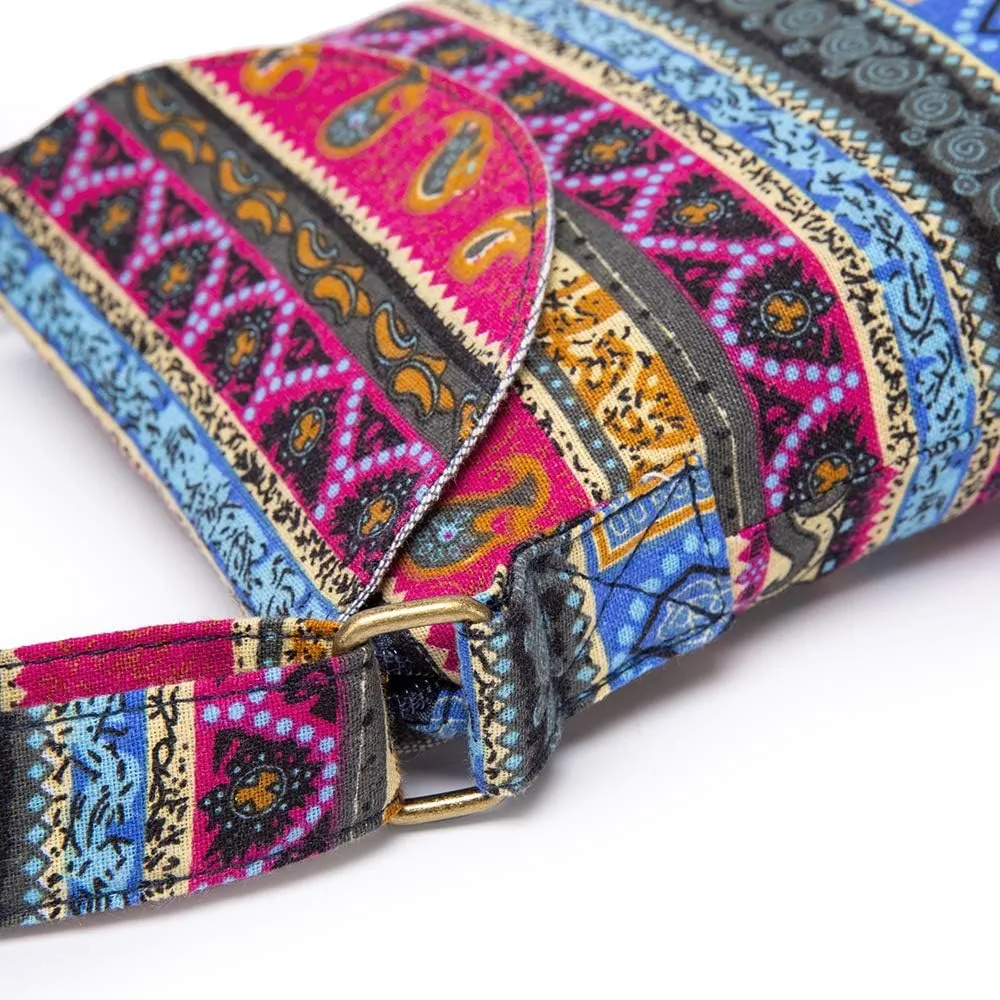 OPQRSTU Women's Retro Small Size Canvas Shoulder Bag Hippie Boho Crossbody Handbag