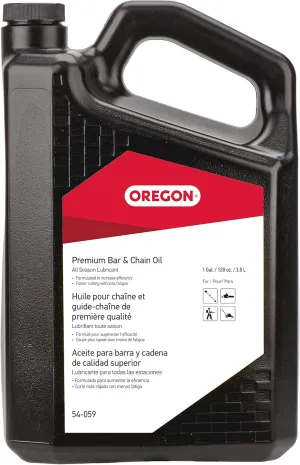 Oregon 54-059 Premium Bar and Chain Oil and Lubricant for Chainsaws, 1 Gallon Bottle (128 fl.oz / 4500 ml)