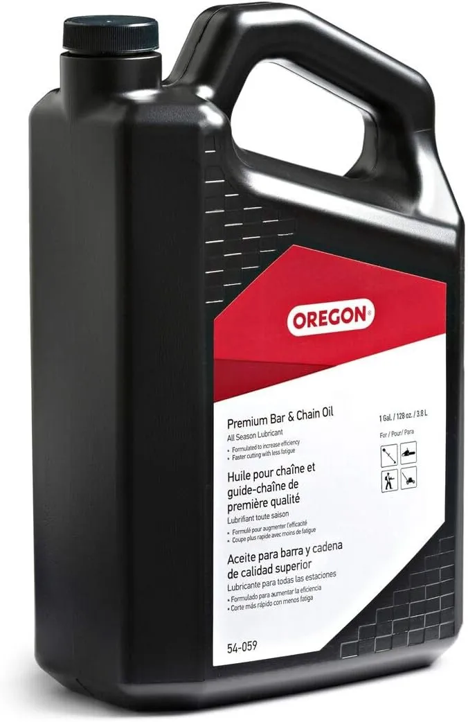 Oregon 54-059 Premium Bar and Chain Oil and Lubricant for Chainsaws, 1 Gallon Bottle (128 fl.oz / 4500 ml)