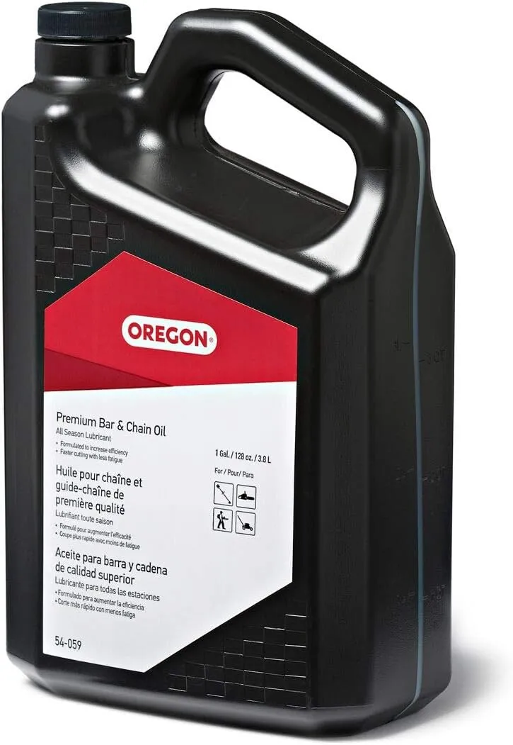 Oregon 54-059 Premium Bar and Chain Oil and Lubricant for Chainsaws, 1 Gallon Bottle (128 fl.oz / 4500 ml)