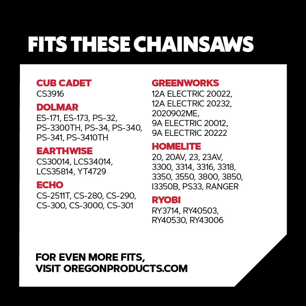 Oregon S52 AdvanceCut Chainsaw Chain for 14-Inch Bar, Fits Craftsman, Echo, Homelite, Poulan, 3-Pack