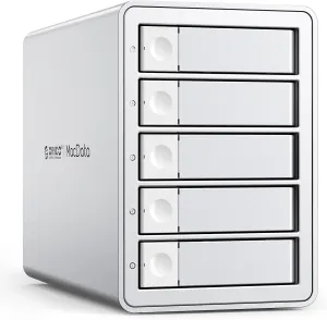 ORICO Daisy-Chain 5 Bay Hard Drive Enclosure USB 3.2 Gen 2 Aluminum Das Enclosure Support 22TB and Expansion Max Up to 330TB for 3.5-inchs HDD -9958C3