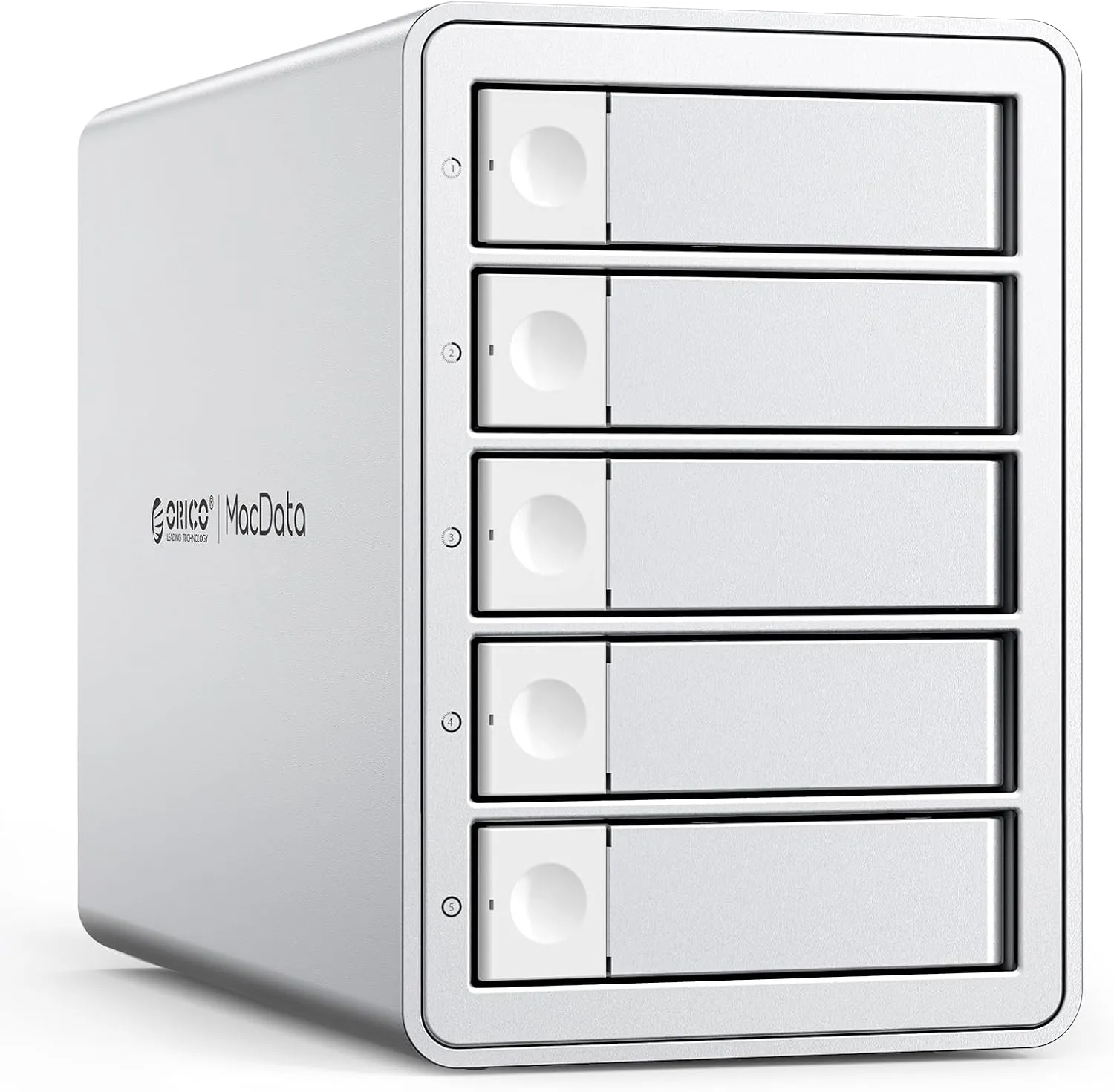 ORICO Daisy-Chain 5 Bay Hard Drive Enclosure USB 3.2 Gen 2 Aluminum Das Enclosure Support 22TB and Expansion Max Up to 330TB for 3.5-inchs HDD -9958C3