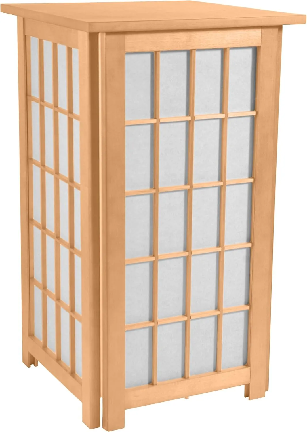 Oriental Furniture 27" Tall Hokkaido End Table Shoji Lamp - Natural