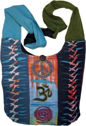 Original Collections Bohemian Hippie Crossbody Peace Sign Shoulder Bag Purse Large