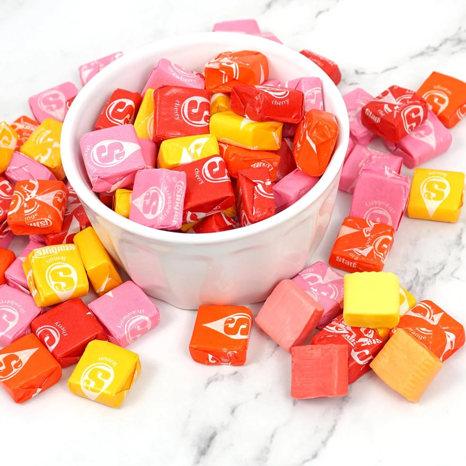 Original Fruit Chews, 2lb Bulk Bag (Approx. 180 Pieces), Strawberry, Cherry, Orange, Lemon, Individually Wrapped Candy