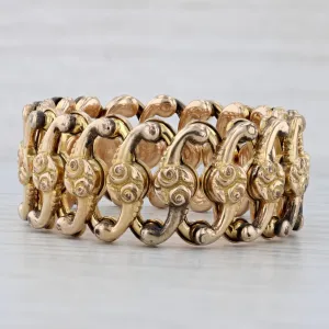 Ornate Antique Expandable Bracelet Yellow Gold Filled 4.5 - 9.25" 19mm