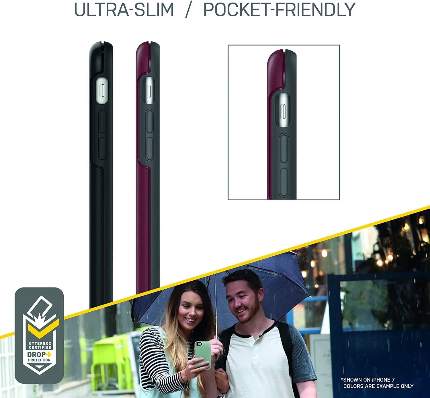 OtterBox Symmetry Series Case for iPhone SE (3rd and 2nd gen) & iPhone 8 & iPhone 7 - Non-Retail Packaging - Candy Shop (Aqua Mint/Candy Pink)