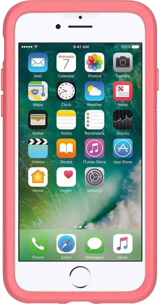 OtterBox Symmetry Series Case for iPhone SE (3rd and 2nd gen) & iPhone 8 & iPhone 7 - Non-Retail Packaging - Candy Shop (Aqua Mint/Candy Pink)