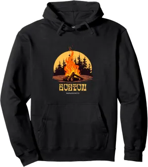 Outdoor Camping Vacation Boston Massachusetts Pullover Hoodie