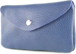 P11 - ital. Leder Damen Geldbörse Portemonnaie Medium (Blue)