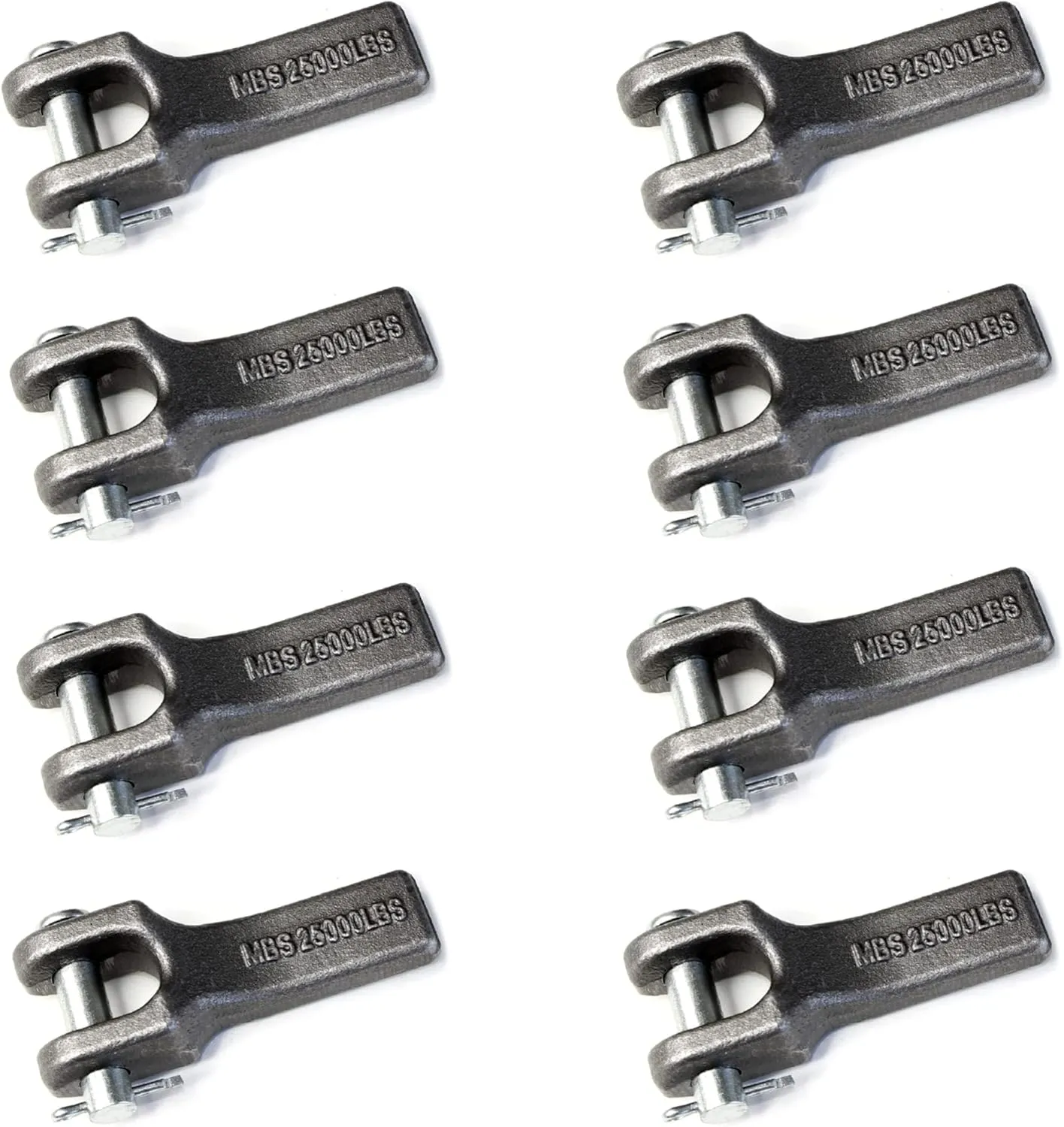 (Pack of 8) 3/8 inch Weld-On Safety Chain Retainer for Truck Trailer Hitch