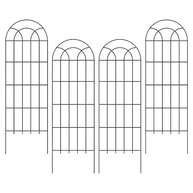 Panacea Classic Garden Trellises, Black, 72"H, Pack of 4