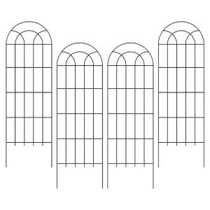 Panacea Classic Garden Trellises, Black, 72"H, Pack of 4