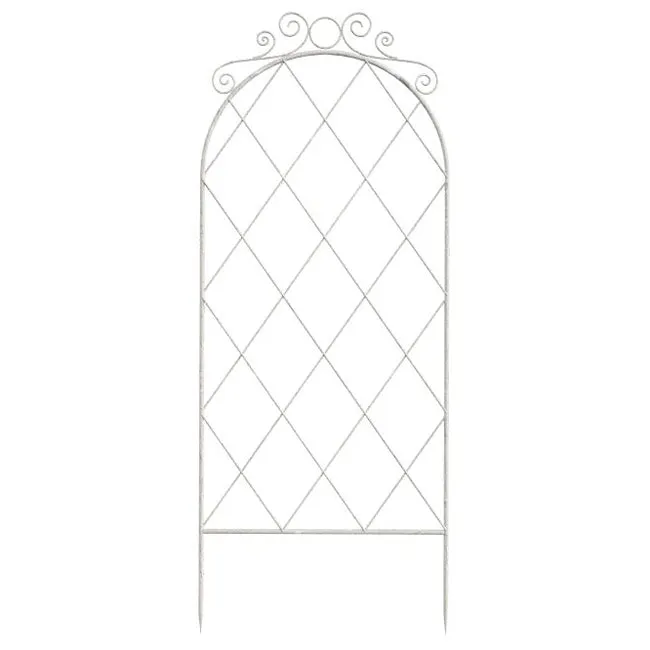 Panacea French Country Scroll Trellises, Aged White, 3 Pack