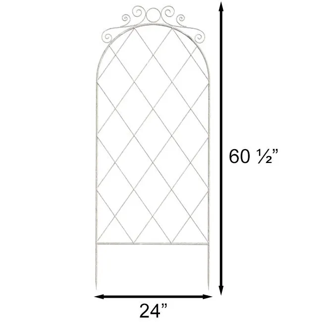 Panacea French Country Scroll Trellises, Aged White, 3 Pack