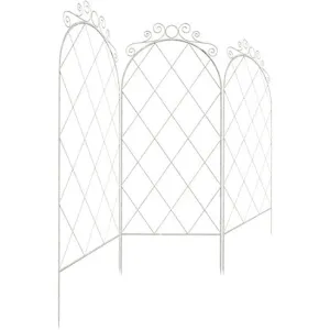 Panacea French Country Scroll Trellises, Aged White, 3 Pack