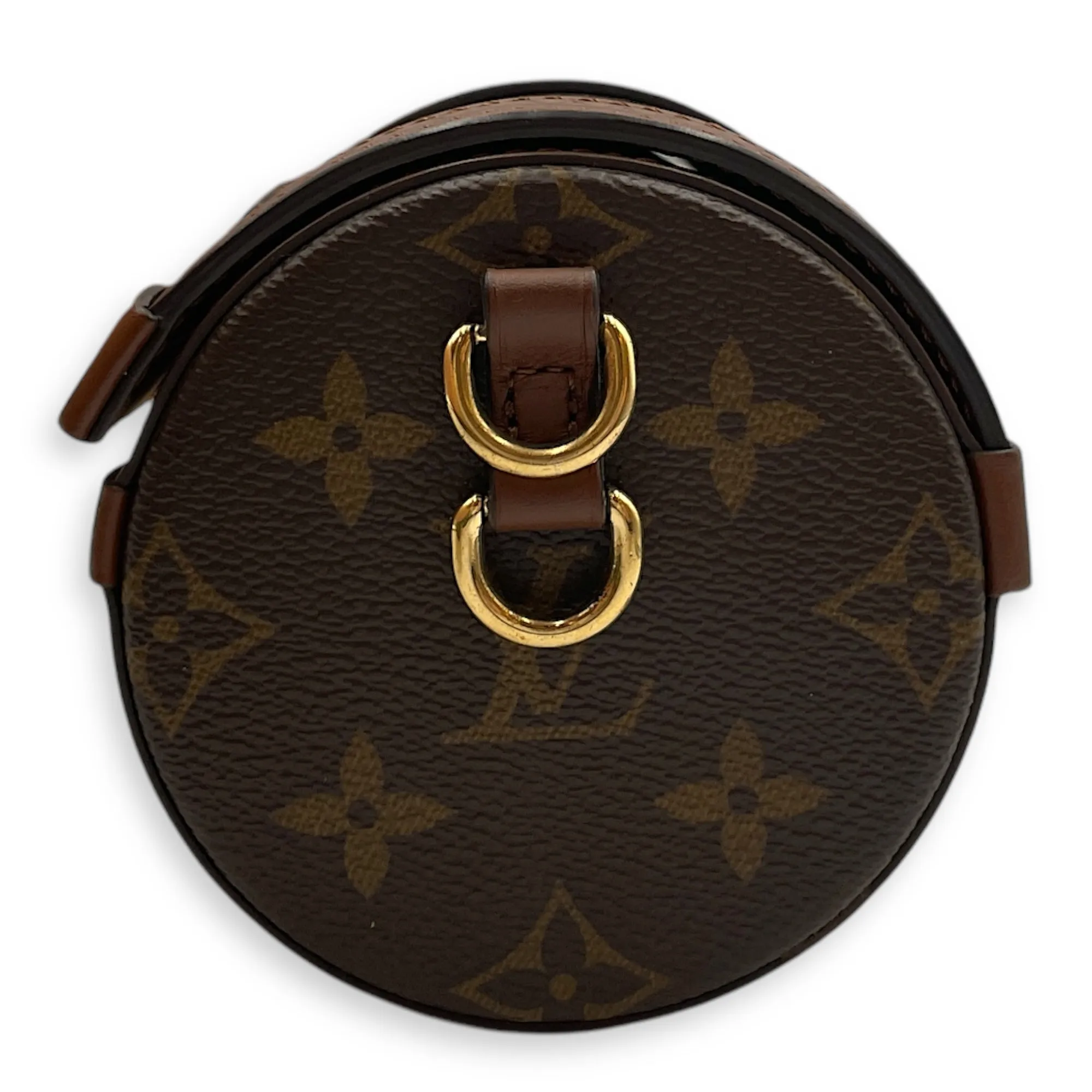 Papillon Trunk Brown Monogram Crossbody Bag in Coated Canvas, Gold hardware