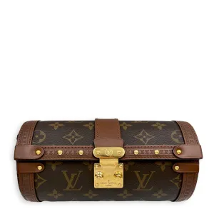 Papillon Trunk Brown Monogram Crossbody Bag in Coated Canvas, Gold hardware