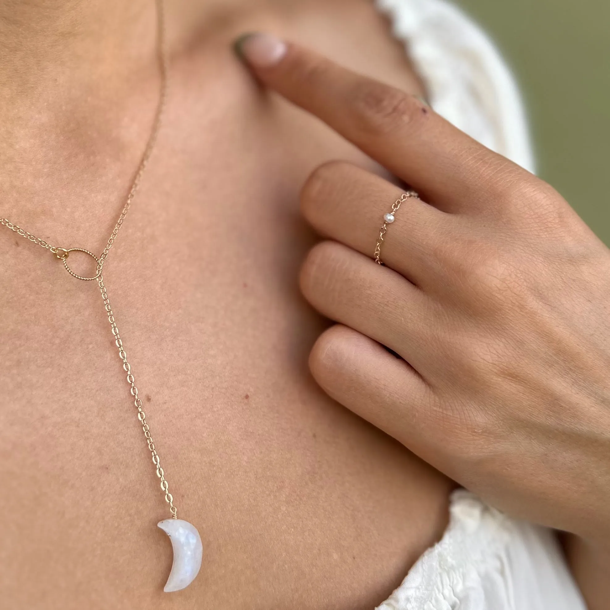 Pearl Chain Ring