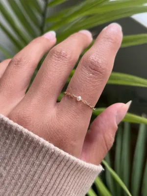Pearl Chain Ring