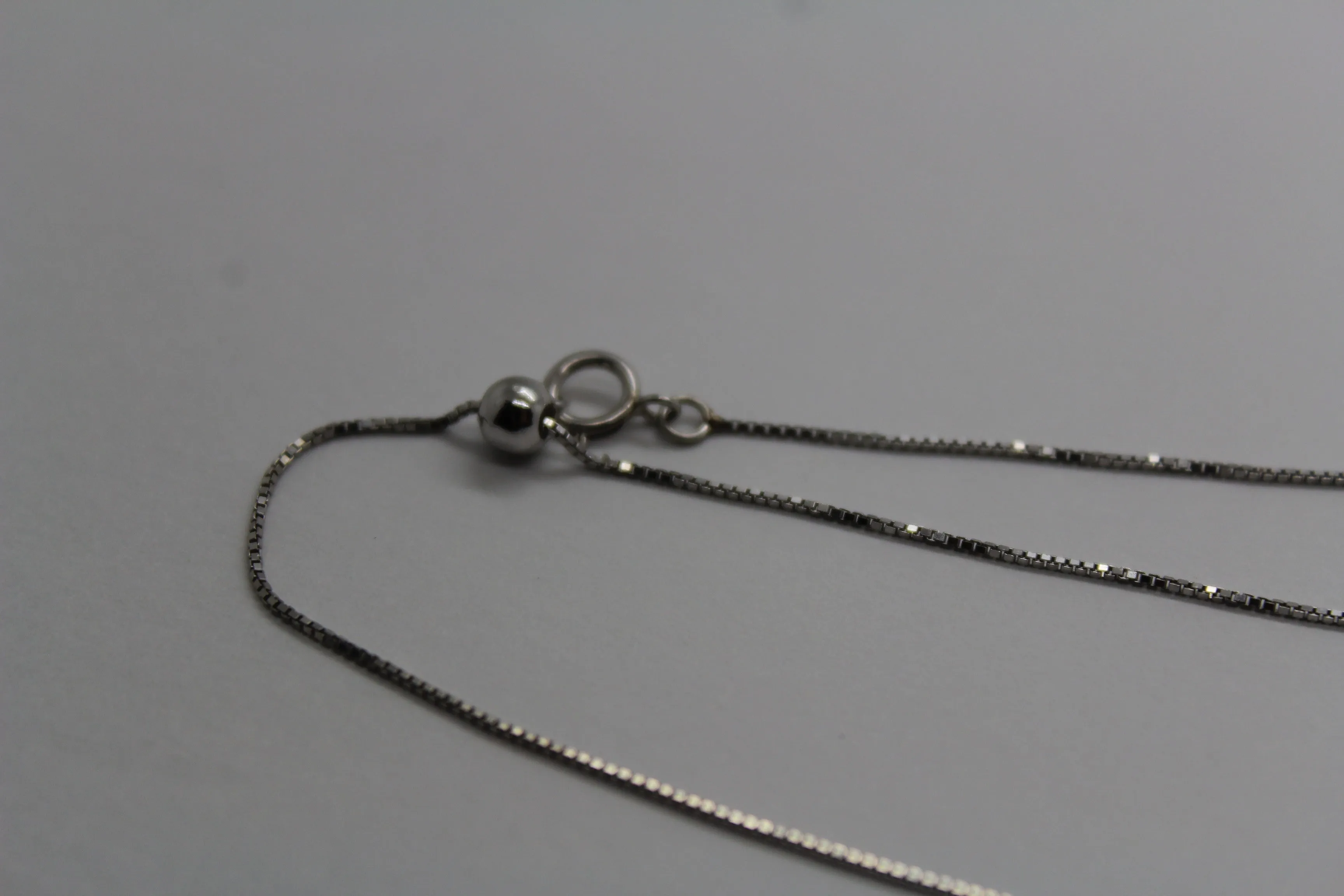 Pearl on Sterling Silver Adjustable sliding Chain WS1