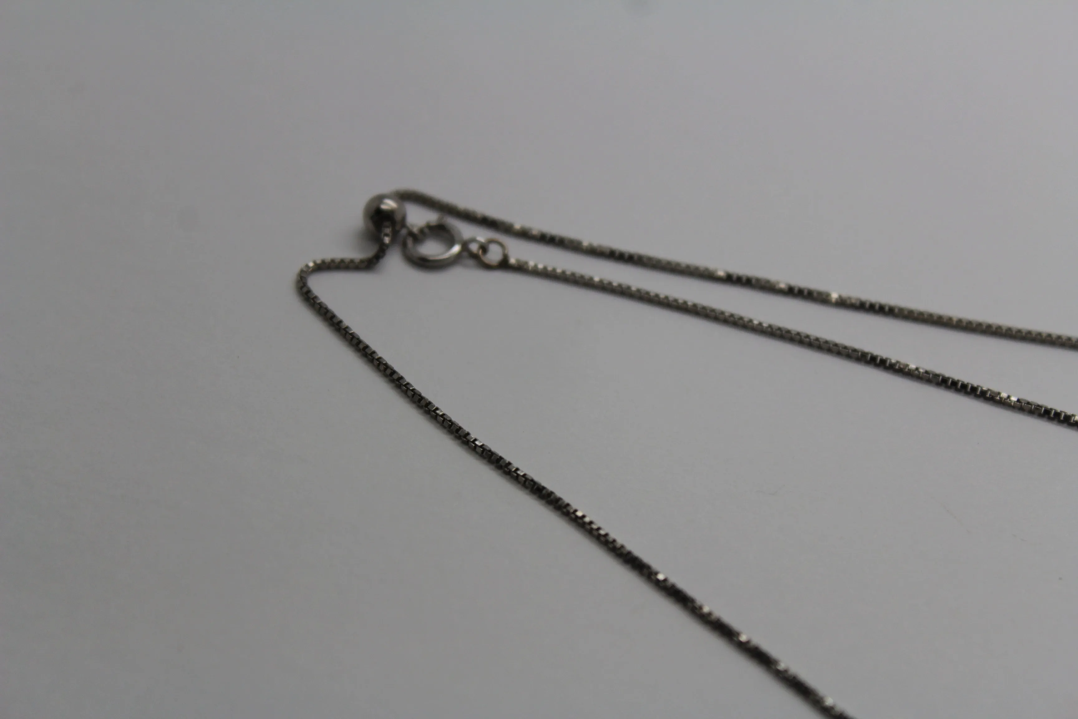 Pearl on Sterling Silver Adjustable sliding Chain WS1