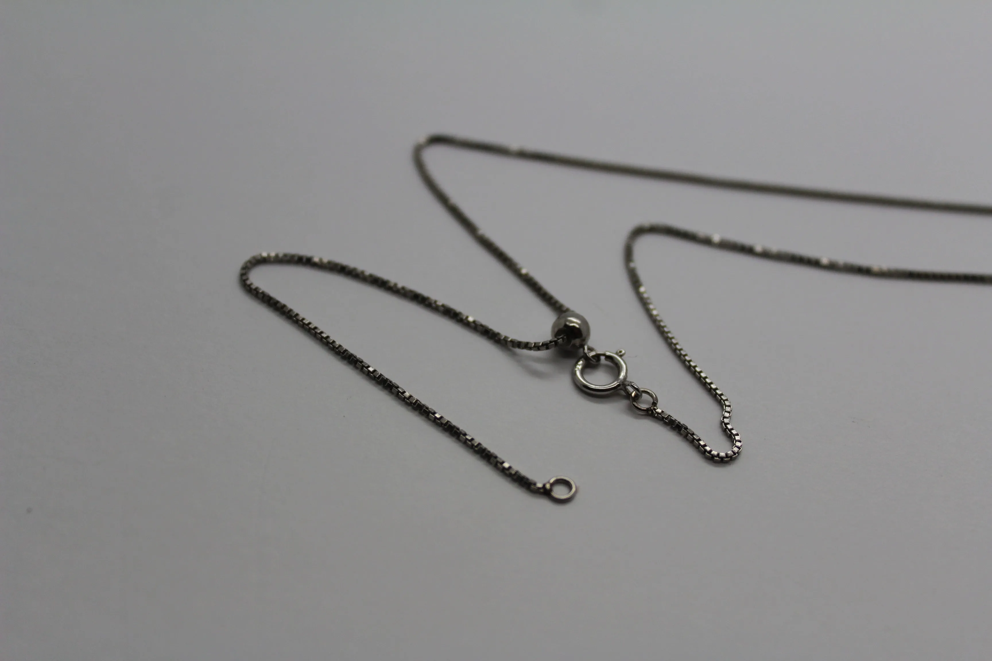 Pearl on Sterling Silver Adjustable sliding Chain WS1
