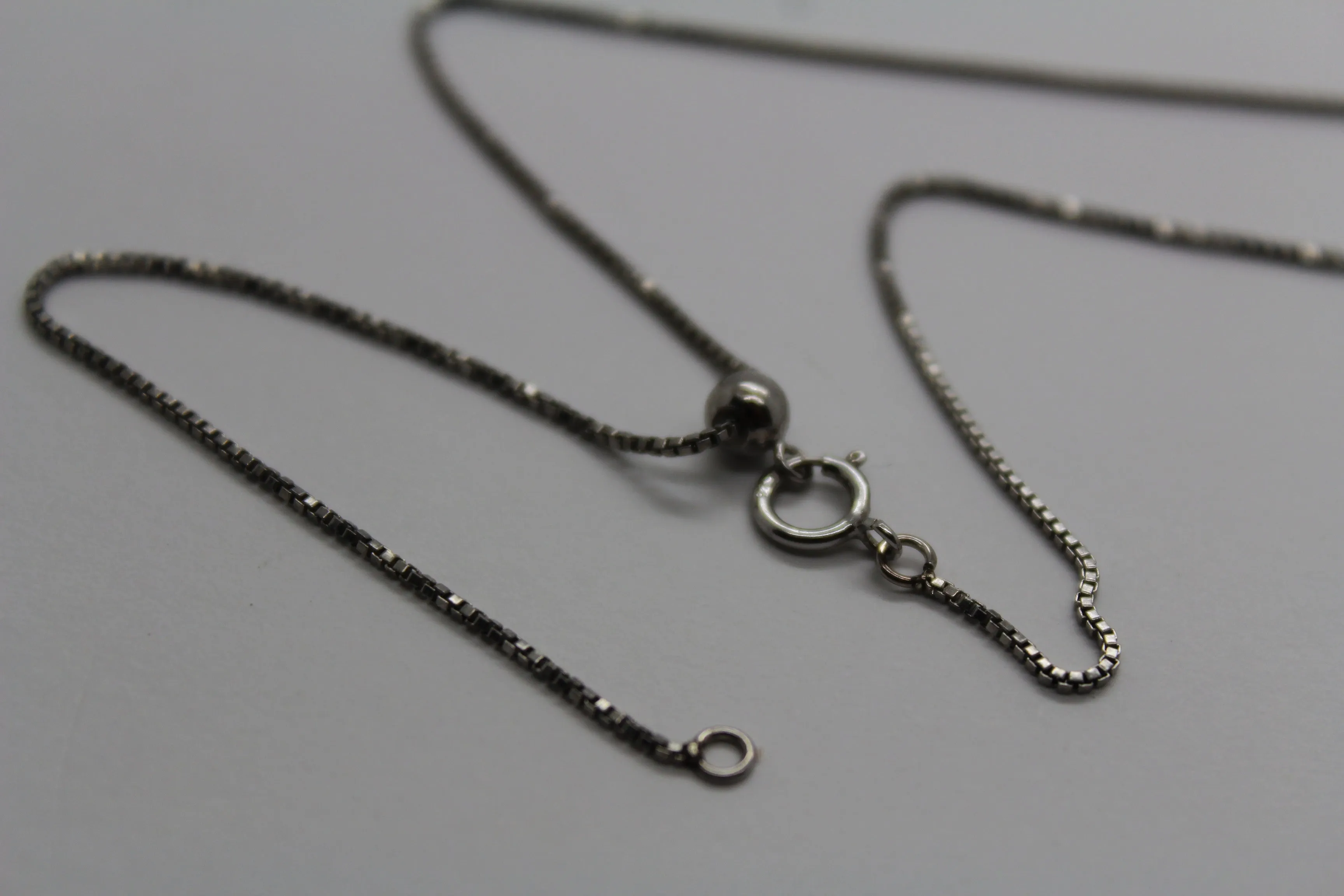 Pearl on Sterling Silver Adjustable sliding Chain WS1