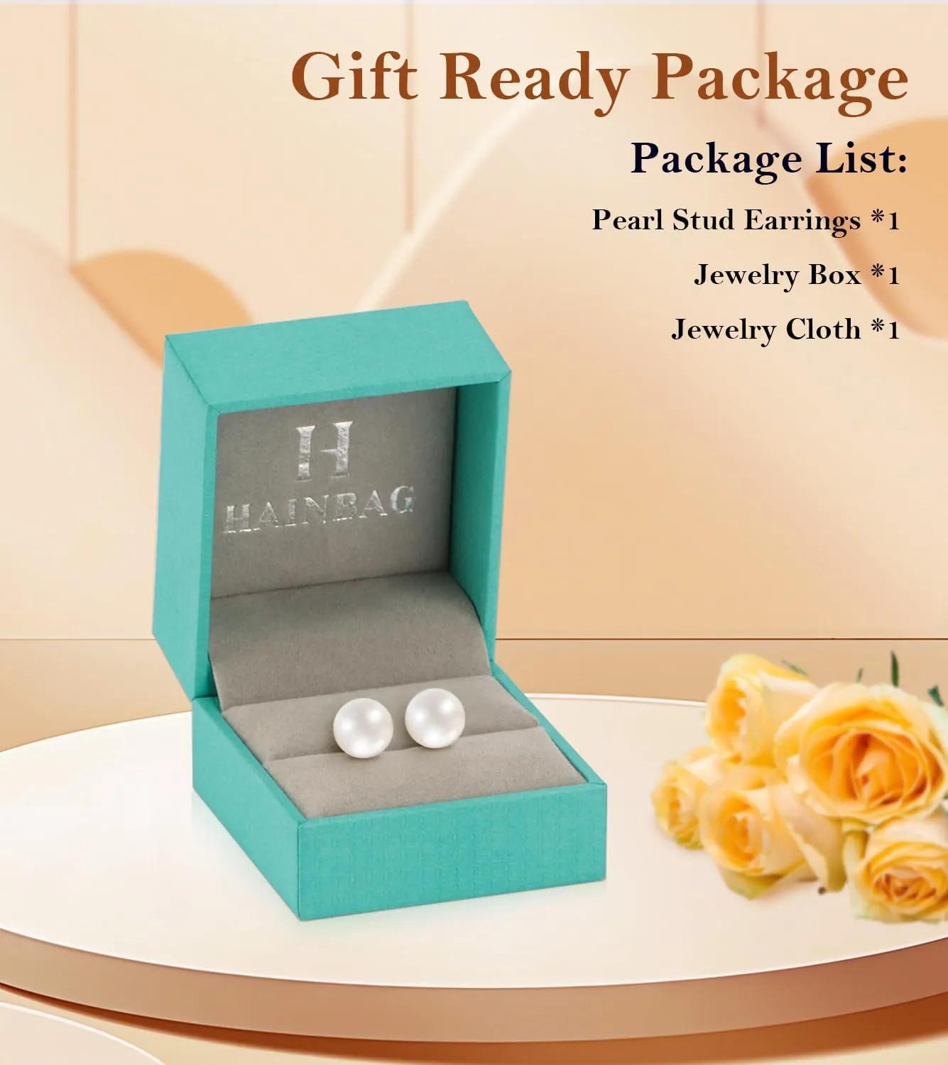Pearl Stud Earrings for Women, Handpicked Freshwater Pearl Hypoallergenic Gold Vermail Sterling Silver Earring Studs