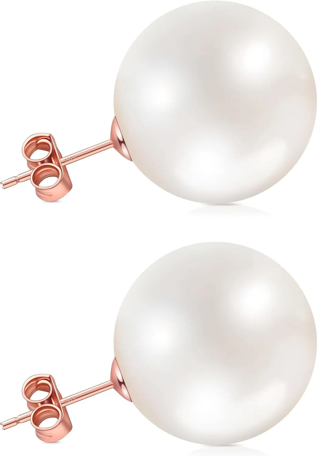 Pearl Stud Earrings for Women, Handpicked Freshwater Pearl Hypoallergenic Gold Vermail Sterling Silver Earring Studs