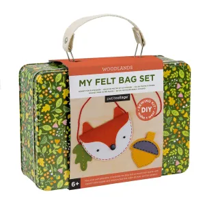 Petit Collage DIY Woodland Fox Felt Bag, Crossbody Bag for Kids with Matching Acorn Zipper Purse for Kids – DIY Crafts Sewing Kit– Makes a Great Gift Idea for Ages 6 