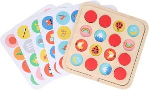 Petit Collage Multi-Theme Matching Wooden Memory Game