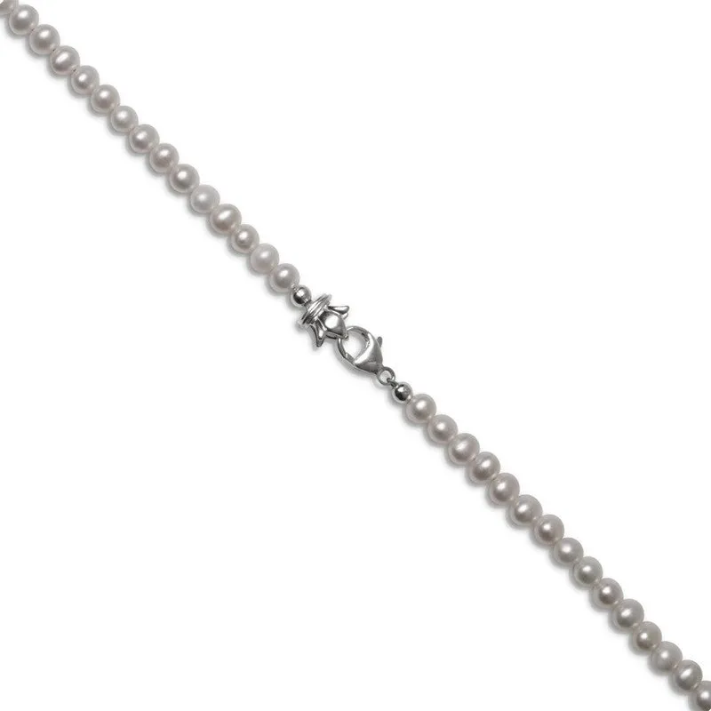 Petite 'Ivory' Freshwater Pearl & Sterling Silver Bracelet