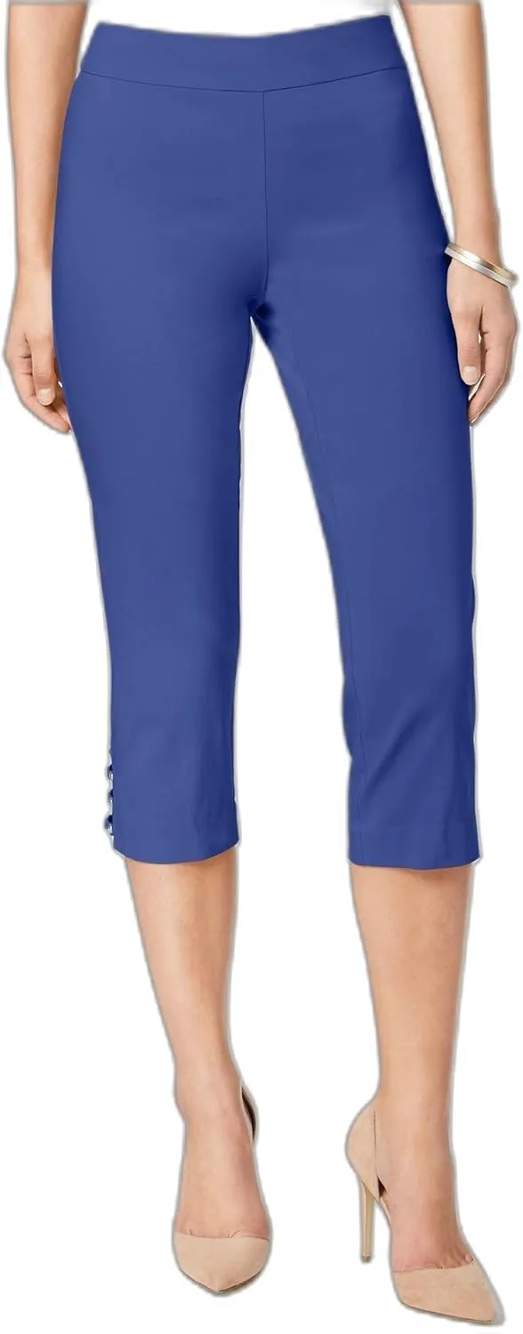 Petite Lattice Hem Capri Pants Modern Cob PS