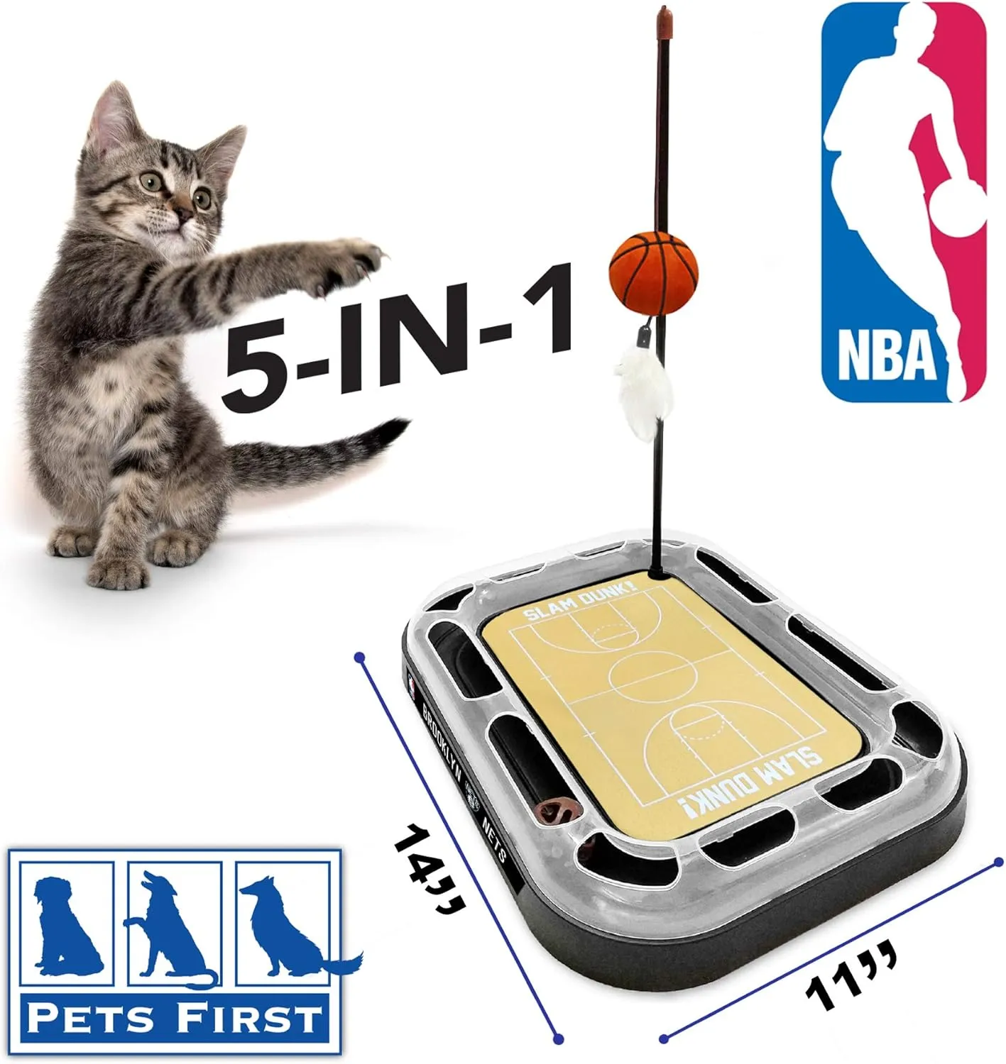 Pets First Brooklyn NETS Basketball Cat Scratcher Toy