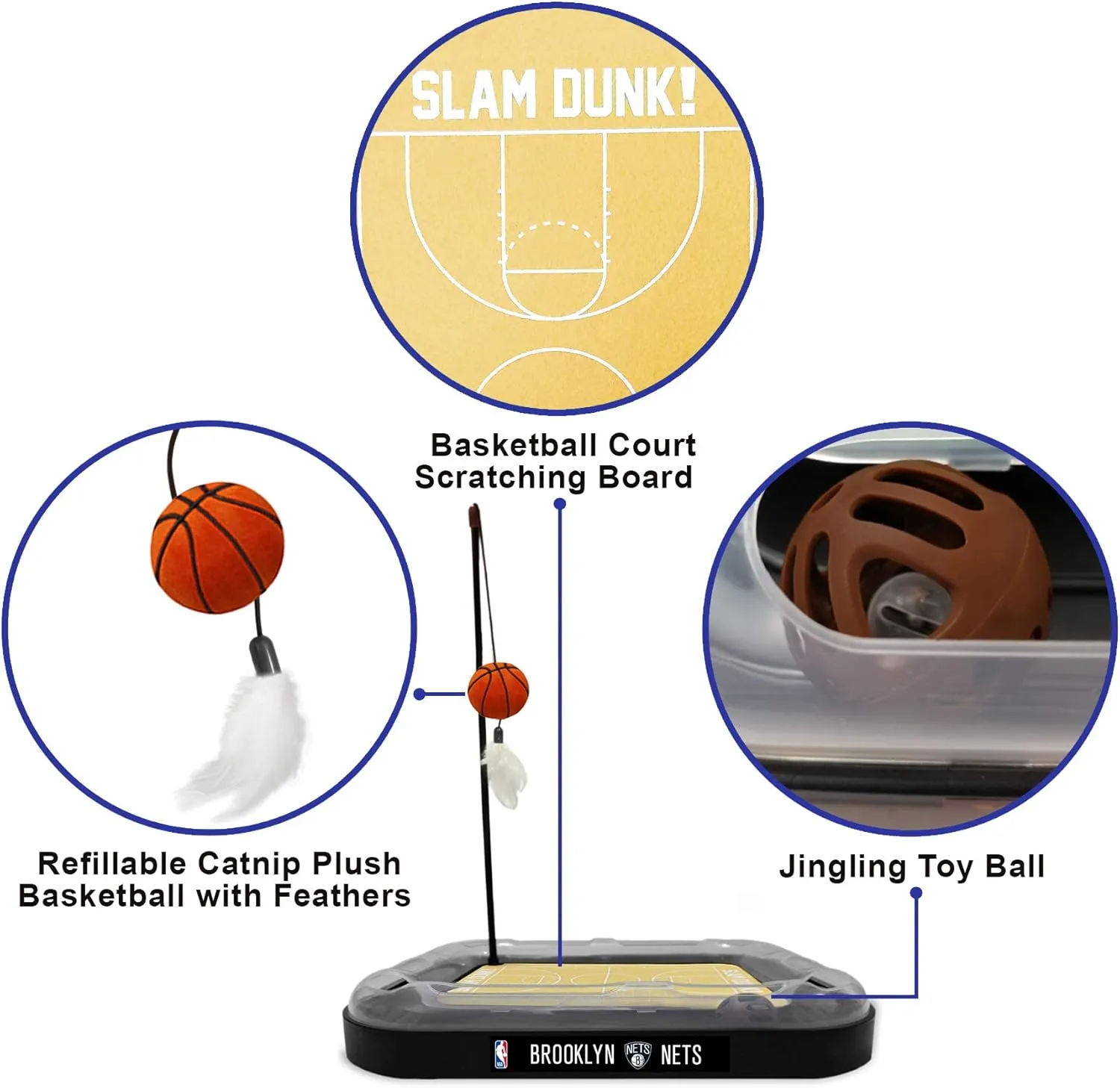 Pets First Brooklyn NETS Basketball Cat Scratcher Toy