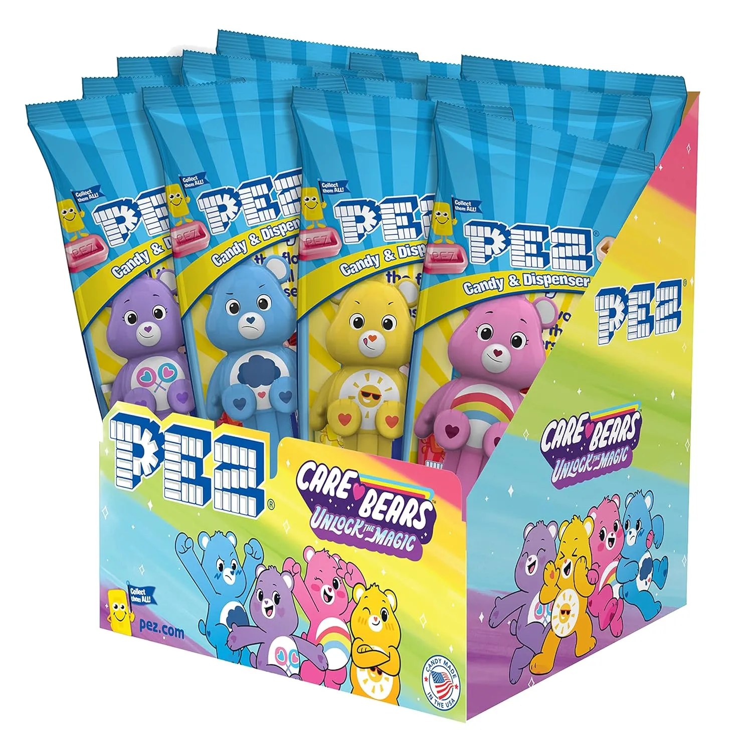 PEZ Care Bears, 0.58-Ounce Assorted Candy Dispensers 0.58 Ounce (Pack of 12)