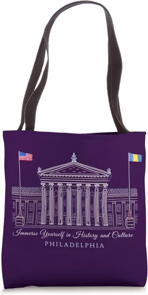 Philadelphia, history and culture, hand-drawn, USA Tote Bag