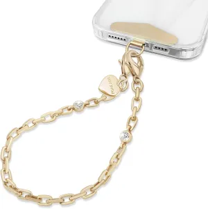 Phone Charm Strap Heart Phone Chain Wristlet With Metal Tether Tab Detachable iPhone Chain Wrist Strap iPhone Lanyard For Women,Fits All Phones,Shopping Traveling Party Walking